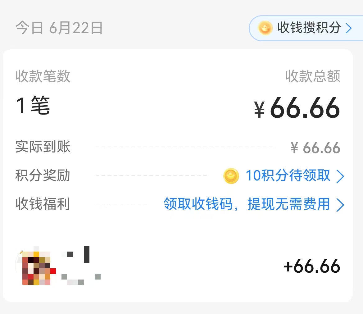 支持者的收款记录