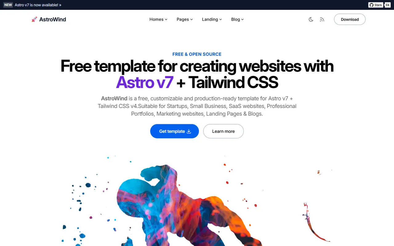 AstroWind 多页企业站 preview