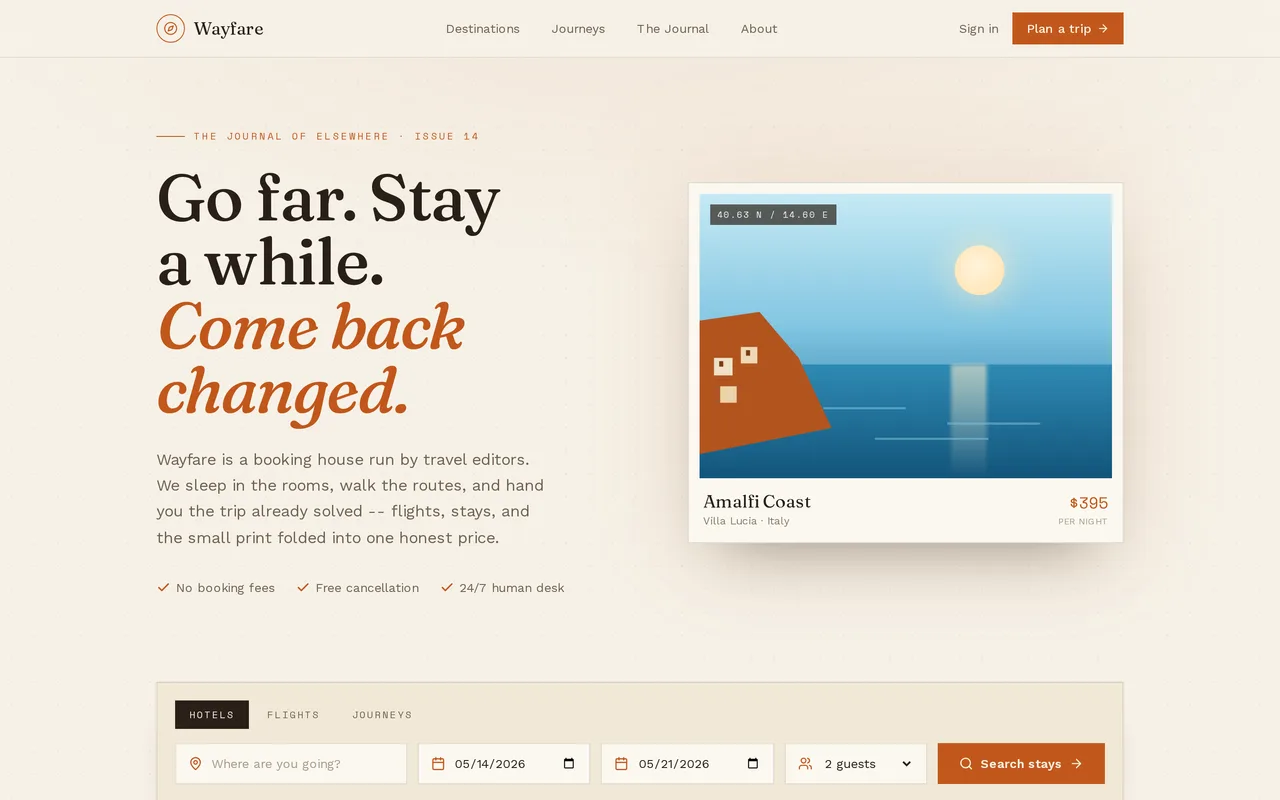 Travel Booking preview